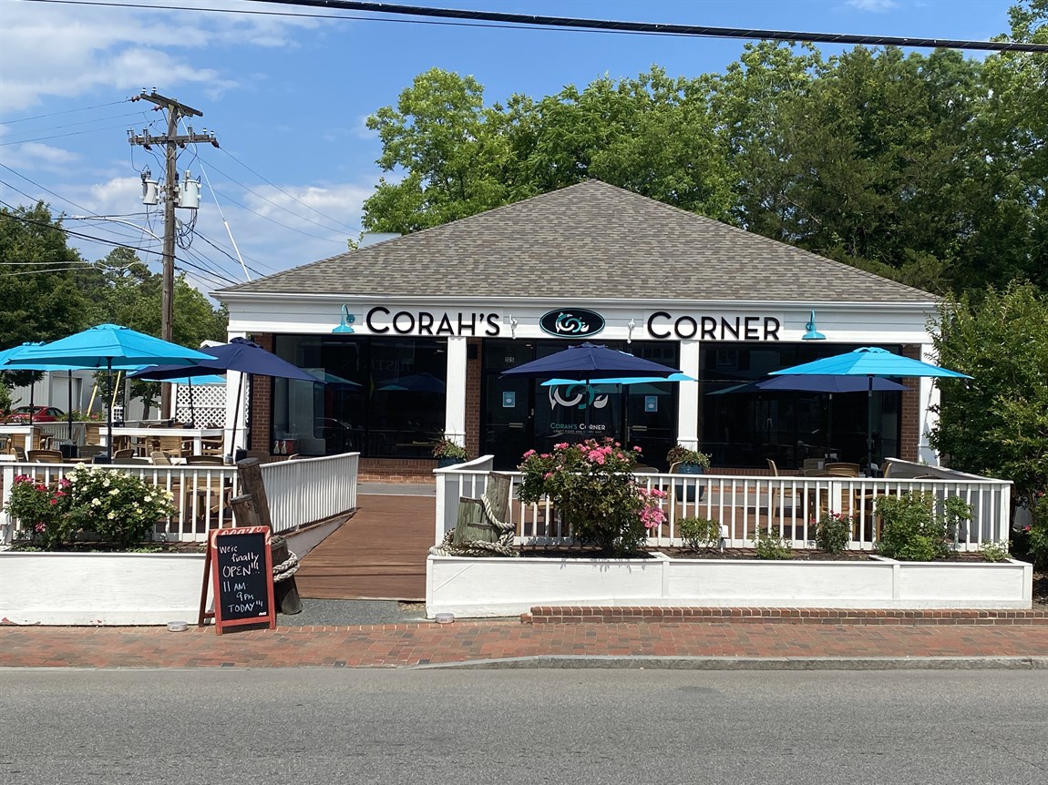 picture from the street of a pretty little caribean bar in St. Michael MD