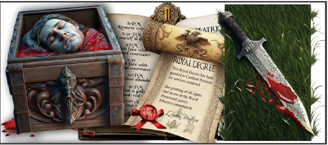 an example of the Game of Thorns Murder Mystery Clues