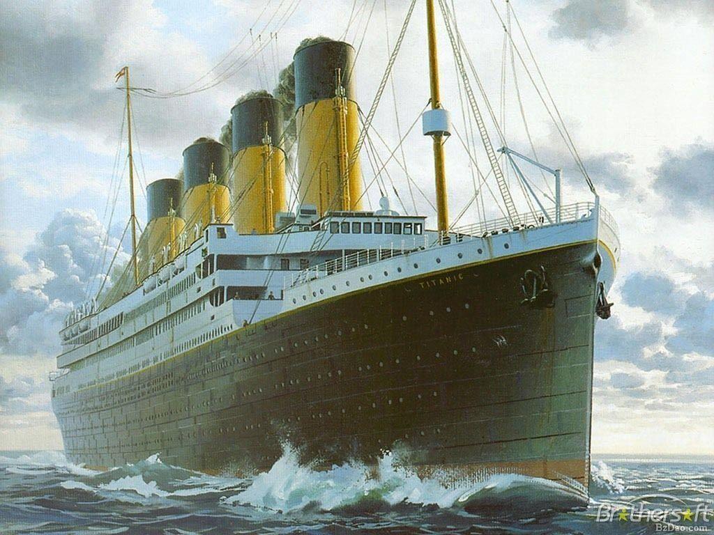 the titanic at night